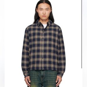 DIME - Navy Plaid Flannel Shirt